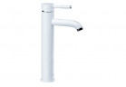 Umyvadlová batéria Valvex Vegane Bianco, na postavení, výška 305mm, výtokové rameno 128mm, zátka click-clack, biely
