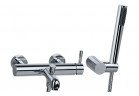 Vaňová Batéria Valvex Vegane, na stěnu, výtokové rameno 130mm, Sprchový set, chróm