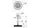 Horná sprcha Gessi Anello, okrúhla, 218mm, regulowana, s ramenom nastenným 343mm, chróm