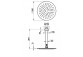 Horná sprcha Gessi Anello, okrúhla, 218mm, regulowana, so stropom pripojenie, chróm