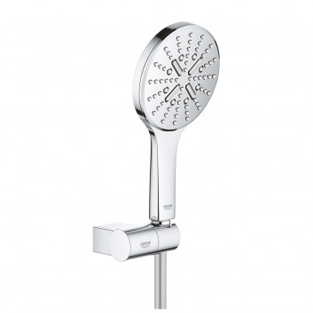 Sprchový set Grohe Rainshower Smartactive 130, sluchátko 3-funkčná s hadicou i regulovateľný držiakom, chróm