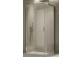 Štvorcový sprchovací kút rohová Sanswiss Top-Line S, 80x80cm, posuvné dvere, sklo číre, profil čierna matnéný