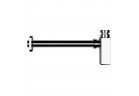 Sifón umývadlový Gessi, 1 1/4", štvorcová, Black Kov Brushed PVD