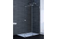 Dverí sprchové walk-in Huppe Xtensa pure, posuvné, 120-140cm, stabilizator skośny, upevnenie pravé, Anti-Plaque, profil čierna