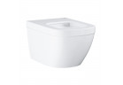 Závesné wc WC Grohe Euro Ceramic, 54x37,4cm, bez kołnierza, alpská bielaa