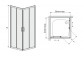 Štvorcová Sprchový kút Sanplast TX KN/TX5b-80-S, rohová, 80x80cm, sklo transparentní, biele profily