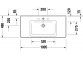 Umývadlo závesné/nábytková Duravit D-Neo, 100,5x48cm, z prepadom, otvor na batériu, biela