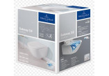 Combi-Pack Villeroy&Boch Subway 3.0 misa wc 56x37cm, bez kołnierza s pozvoľným sklápaním sedadlo, Weiss Alpin, S povrchom CeramicPlus