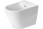 Bidet stojaci prístenný Duravit D-Neo, 58x37cm, z prepadom, otvor na batériu biely