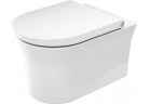 Misa toaletná Závěsná Duravit White Tulip Rimless, 54x37cm, bez rantu spłukującego, upevnenie Durafix, HygieneFlush, biela