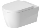 Misa toaletná Závěsná Duravit ME by Starck Rimless, 57x37cm, bez rantu spłukującego, upevnenie Durafix, HygieneFlush, povlak HygieneGlaze, biela