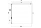 Štvorcová Sprchový kút Omnires Manhattan, 80x100cm, dverí sklopné, sklo transparentní, profil čierna matnéný