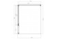 Obdĺžniková Sprchový kút Omnires Manhattan, 90x100cm, dverí sklopné, sklo transparentní, profil čierna matnéný