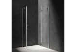 Obdĺžniková Sprchový kút Omnires Manhattan, 130x120cm, dverí sklopné, sklo transparentní, profil chróm