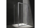 Štvrťkruhový Sprchový kút Omnires Bronx, 90x90cm, dverí posuvné, sklo transparentní, profil chróm