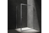 Obdĺžniková Sprchový kút Omnires Bronx, 110x90cm, dverí posuvné dvojdielny, sklo transparentní, profil chróm