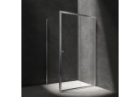 Obdĺžniková Sprchový kút Omnires Bronx, 110x80cm, dverí posuvné dvojdielny, sklo transparentní, profil chróm