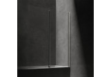 Vaňová zástena Omnires Kingston, 120cm, montáž univerzálny, dverí skladacie lietacie, sklo transparentní, profil chróm