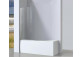 Vaňová zástena Omnires Kingston, 120cm, montáž univerzálny, dverí skladacie lietacie, sklo transparentní, profil čierna matnéný