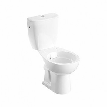 Súprava kompakt WC misa z spłuczką Kolo Rekord, 64x35,5cm, Rimfree, bez rantu spłukującego, odtok vodorovný, doprowadznie boczne, biely