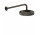 Horná sprcha Gessi Inciso, priemer 218mm, rameno nástenné 389mm, aged bronze