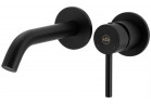 Umyvadlová batéria KFA Moza Black, podomietková, 2-otvorová, výtokové rameno 173mm, čierna