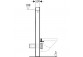 Sanitární modul Geberit Monolith Plus do WC wiszącego, sklo biele/hliník, H114, upevnenie 18 cm