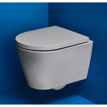 Závesné wc WC Laufen Kartell by Laufen, 49x37cm, rimless, zaoblená, biely