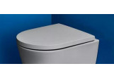 Sedátko WC Laufen Kartell by Laufen, s pozvoľným sklápaním, zdejmowalna, okrúhla - šedý matnéný