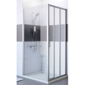 Štvorcový sprchovací kút štvorcová Huppe Classics 2 Gold Edition, 90x90cm, dverí posuvné dvojdielny, Anti-Plaque, profil zlatý