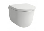 Misa WC závesné Laufen The New Classic, 53x27cm, rimless, bez rantu spłukującego, povlak LCC, biely