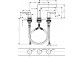 Umyvadlová batéria 3-otvorová Hansgrohe Finoris, na postavení, výška 187mm, súprava odtokový push-open, chróm