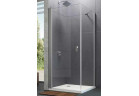 Krídlové dvere Huppe Design pure 4-uholník, 780x1900mm, uniwersalne, Anti-Plaque, saténové profily matnéný