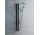 Panel sprchový s hlavovou sprchou Novellini Line 2, 22x7,5xH150 cm k montáži na stenu alebo w narożniku - strieborná, pasek čierna 