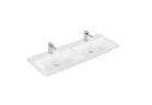 Umývadlo nábytkové dvojitý Villeroy & Boch Subway 3.0, 130x47cm, bez prepadu, 2 otwory na armatúru, Weiss Alpin CeramicPlus