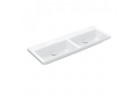 Umývadlo nábytkové dvojitý Villeroy & Boch Subway 3.0, 130x47cm, bez prepadu, bez otvoru na armatúru, Stone White CeramicPlus
