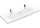 Umývadlo nábytkové Villeroy & Boch Subway 3.0, 130x47cm, z prepadom, 2 otwory na armatúru, Weiss Alpin CeramicPlus