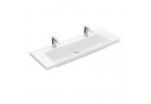 Umývadlo nábytkové Villeroy & Boch Subway 3.0, 130x47cm, bez prepadu, 2 otwory na armatúru, Stone Wihite CeramicPlus