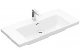 Umývadlo nábytkové Villeroy & Boch Subway 3.0, 130x47cm, z prepadom, otvor na armatúru, Weiss Alpin