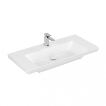 Umývadlo nábytkové Villeroy & Boch Subway 3.0, 130x47cm, z prepadom, otvor na armatúru, Weiss Alpin