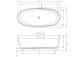 Vaňa voľne stojaca Riho Oval, 160x72cm, Solid Surface, biela