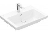 Umývadlo nábytkové Villeroy & Boch Subway 3.0, 80x47cm, z prepadom, otvor na armatúru, Weiss Alpin