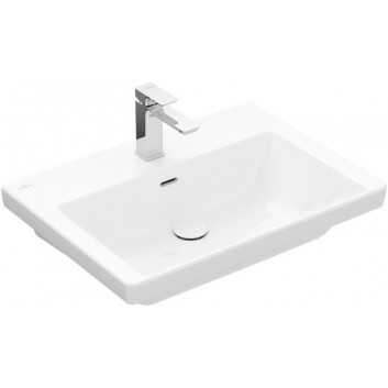 Umývadlo nábytkové Villeroy & Boch Subway 3.0, 80x47cm, z prepadom, otvor na armatúru, Weiss Alpin