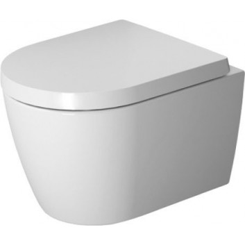 Závesné wc WC Duravit ME by Starck Compact, 48x36cm, Rimless, bez rantu, upevnenie Durafix, biela