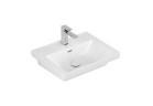 Umývadlo závesné/nábytková Villeroy & Boch Subway 3.0, 55x44cm, z prepadom, otvor na armatúru, Weiss Alpin CeramicPlus
