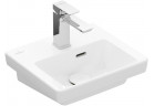 Umývadlo závesné/nábytková Villeroy & Boch Subway 3.0, 37x30,5cm, z prepadom, otvor na armatúru, Weiss Alpin