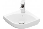 Umývadlo závesné rohová Villeroy & Boch Subway 3.0, 32x32cm, bez prepadu, otvor na armatúru, Weiss Alpin CermicPlus