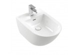 Bidet Závěsná Villeroy&Boch Subway 3.0, 56x37,5 cm, Stone White, S povrchom CeramicPlus 