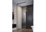 Sprchový kút walk-in Radaway Modo XL Black, univerzálna, na mieru, šírka 100-160cm, výška 200-250cm, sklo číre, profil čierna