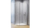 Štvrťkruhový sprchovací kút Radaway Essenza New Black PDD 90 časť pravé 86.7-88-2x200cm, profil čierna, sklo číre